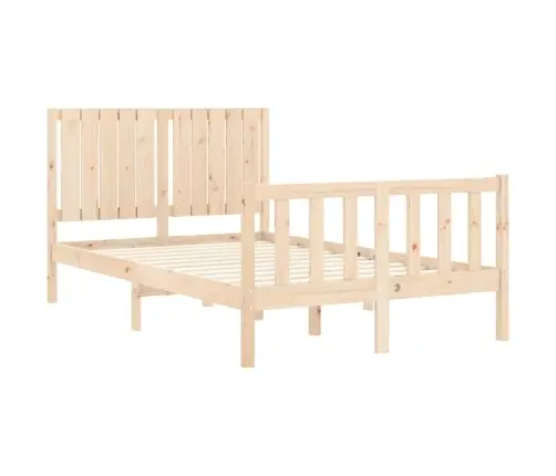 Gultas Rāmis Ar Galvgali, Divvietīgs, Masīvkoks Vidaxl