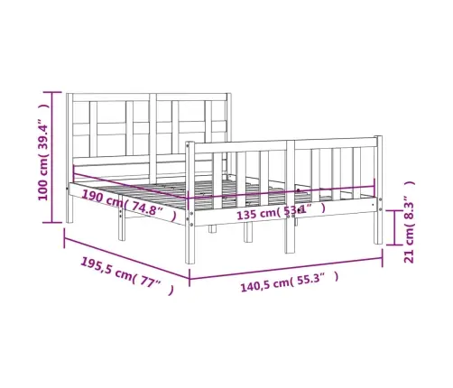 Voodiraam Peatsiga, Täispuit
