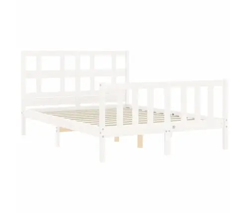 Voodi Ilma Madratsita, Valge, 120 X 200 cm Männipuit