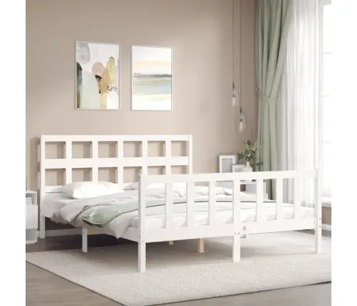 Lovos Rėmas Be Čiužinio, Baltas, 160X200cm Pušies Masyvas