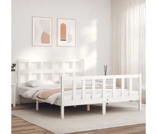 Lovos Rėmas Be Čiužinio, Baltas, 160X200cm Pušies Masyvas