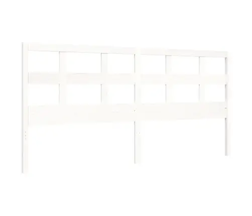 Gultas Rāmis Ar Galvgali, Super King Size, Masīvkoks, Balts Vidaxl