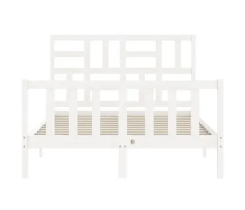 Voodiraam Peatsiga, Valge, Täispuit