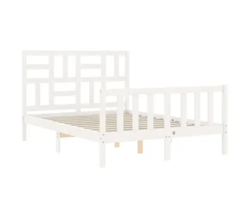 Lovos Rėmas Be Čiužinio, Baltas, 120X200cm Pušies Masyvas