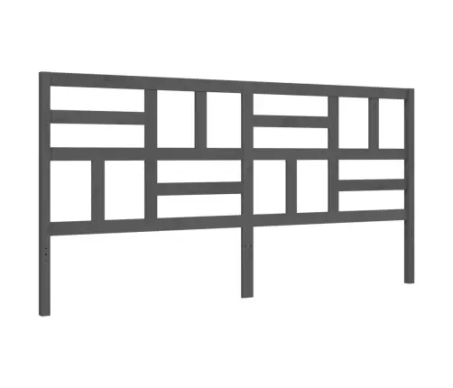 Gultas Rāmis Ar Galvgali, 200X200 Cm, Masīvkoks, Pelēks Vidaxl