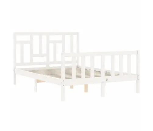 Voodi Ilma Madratsita, Valge, 120 X 200 cm Männipuit