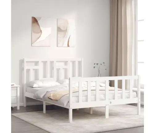 Lovos Rėmas Be Čiužinio, Baltas, 140X200cm Pušies Masyvas