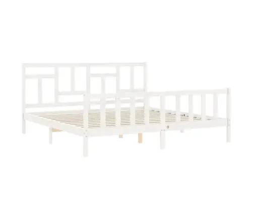 Lovos Rėmas Be Čiužinio, Baltas, 200X200cm Pušies Masyvas