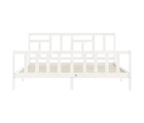 Lovos Rėmas Be Čiužinio, Baltas, 200X200cm Pušies Masyvas