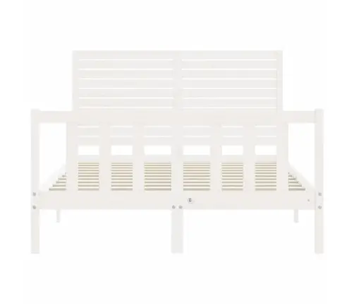 Gulta Bez Matrača, Balta, 120X200 Cm, Priedes Masīvkoks Vidaxl