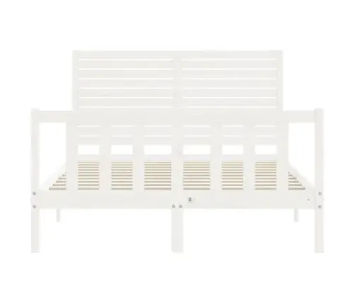 Gulta Bez Matrača, Balts, 140X200 Cm, Priedes Masīvkoks Vidaxl