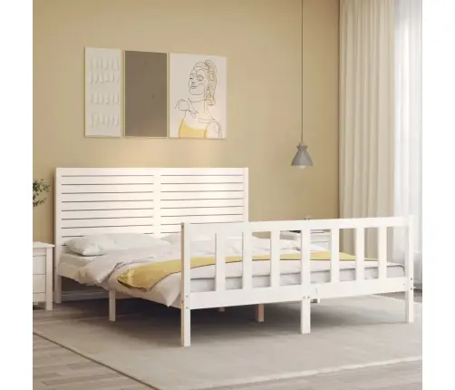 Voodiraam Ilma Madratsita, Valge, 160 X 200 cm Männipuit