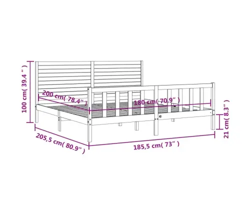 Lovos Rėmas Su Galvūgaliu, Baltas, Mediena, Itin Didelis