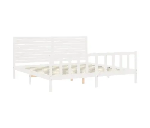 Lovos Rėmas Su Galvūgaliu, Baltas, Mediena, Itin Didelis