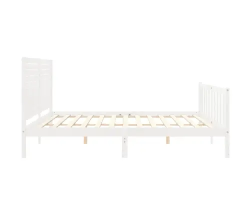 Lovos Rėmas Su Galvūgaliu, Baltas, Mediena, Itin Didelis