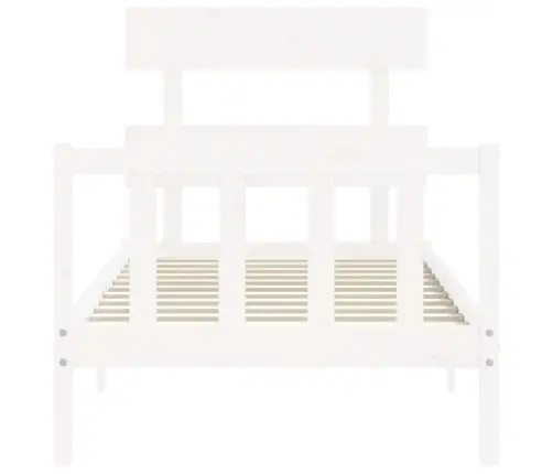 Voodiraam Peatsiga, Valge, Täispuit