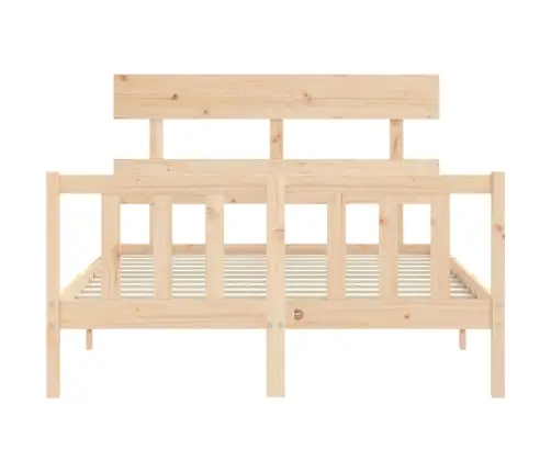 Gulta Bez Matrača, 140X190 Cm, Priedes Masīvkoks Vidaxl