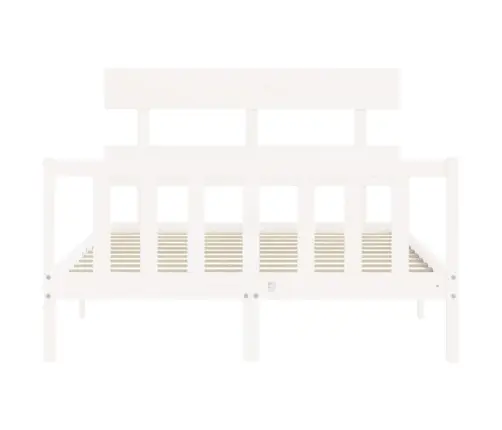 Voodi Ilma Madratsita, Valge, 120 X 200 cm Männipuit