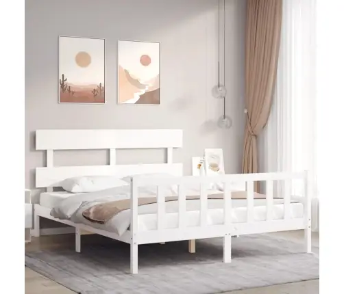 Voodiraam Ilma Madratsita, Valge, 160 X 200 cm Männipuit