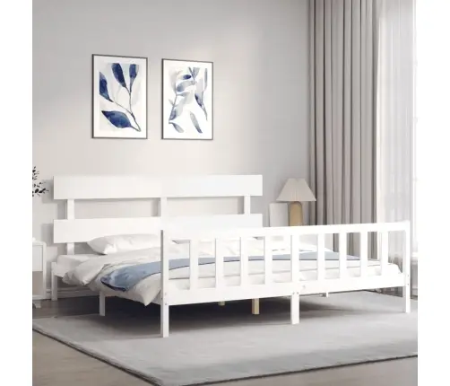 Lovos Rėmas Be Čiužinio, Baltas, 200X200cm Pušies Masyvas