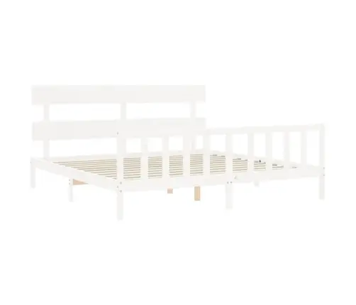 Lovos Rėmas Be Čiužinio, Baltas, 200X200cm Pušies Masyvas