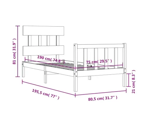 Voodiraam Peatsiga, Must, Täispuit