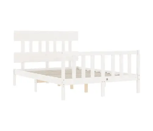 Lovos Rėmas Be Čiužinio, Baltas, 120X200cm Pušies Masyvas