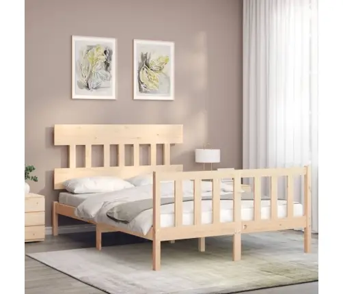 Gulta Bez Matrača, 140X200 Cm, Priedes Masīvkoks Vidaxl