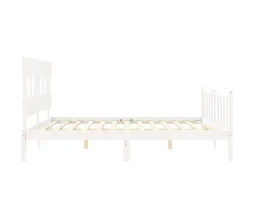 Voodiraam Ilma Madratsita, Valge, 200 X 200 cm Männipuit