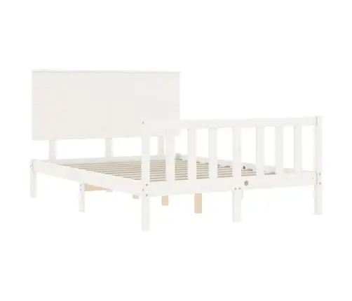 Lovos Rėmas Be Čiužinio, Baltas, 120X200cm Pušies Masyvas