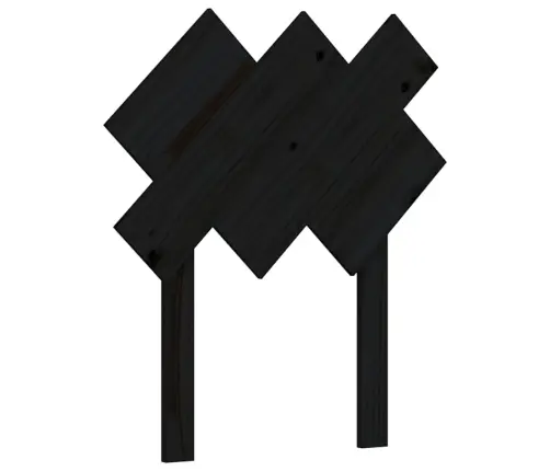 Gultas Rāmis Ar Galvgali, Vienvietīgs, Masīvkoks, Melns Vidaxl