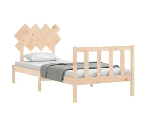 Gultas Rāmis Ar Galvgali, Vienvietīgs, Masīvkoks Vidaxl