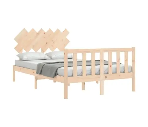 Gultas Rāmis Ar Galvgali, Divvietīgs, Masīvkoks Vidaxl