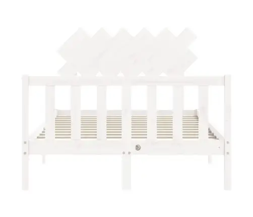 Voodiraam Peatsiga, Valge, Täispuit