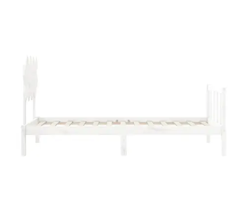 Voodiraam Ilma Madratsita, Valge, 90 X 200 cm Männipuit