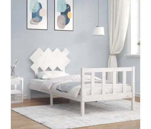 Voodiraam Ilma Madratsita, Valge, 90 X 200 cm Männipuit