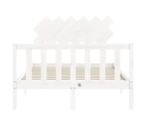 Gulta Bez Matrača, Balta, 120X200 Cm, Priedes Masīvkoks Vidaxl