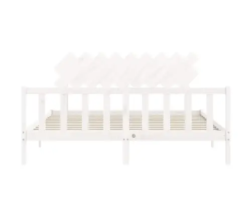 Voodiraam Peatsiga, Valge, Täispuit