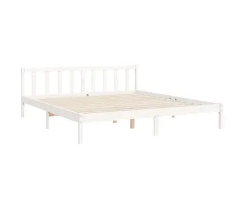 Voodiraam Peatsiga, Valge, Täispuit