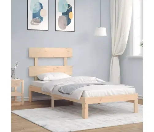 Gultas Rāmis Ar Galvgali, Vienvietīgs, Masīvkoks Vidaxl