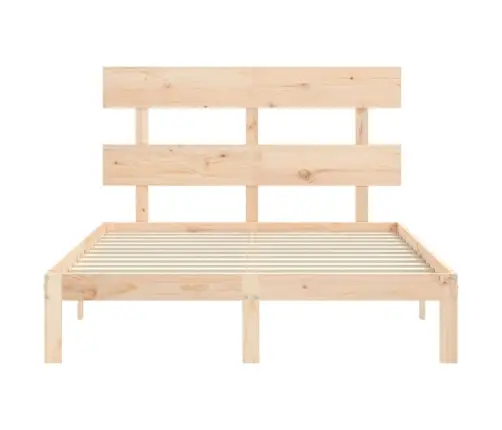 Gulta Bez Matrača, 140X190 Cm, Priedes Masīvkoks Vidaxl