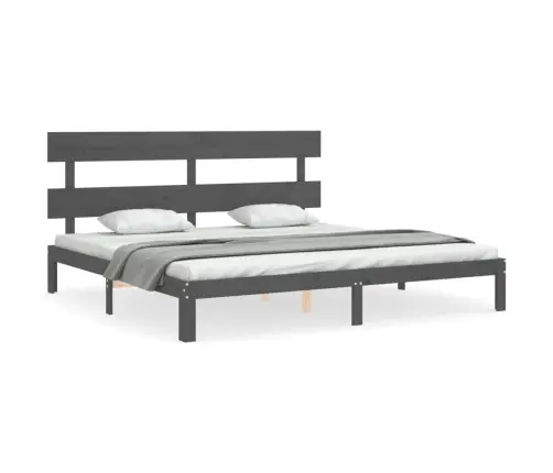 Voodiraam Peatsiga, Hall, 200 X 200 cm Täispuit