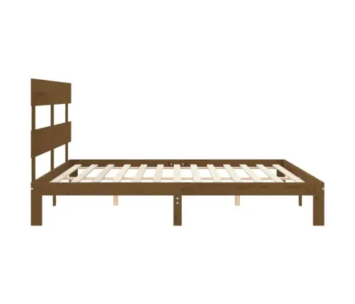 Voodiraam Peatsiga, Meepruun, 200 X 200 cm Täispuit