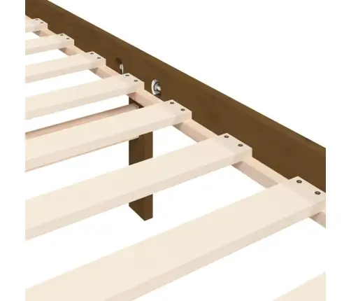 Voodiraam Peatsiga, Meepruun, 200 X 200 cm Täispuit