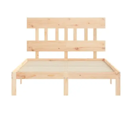 Gultas Rāmis Ar Galvgali, Divvietīgs, Masīvkoks Vidaxl