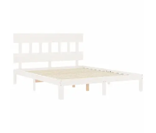Voodiraam Ilma Madratsita, Valge, 160 X 200 cm Männipuit