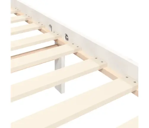 Gulta Bez Matrača, Balts, 200X200 Cm, Priedes Masīvkoks Vidaxl