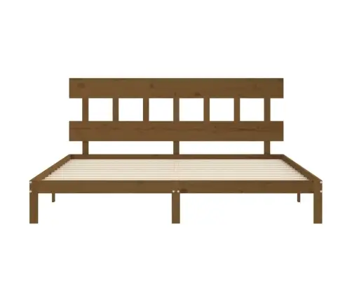 Voodiraam Peatsiga, Meepruun, 200 X 200 cm Täispuit