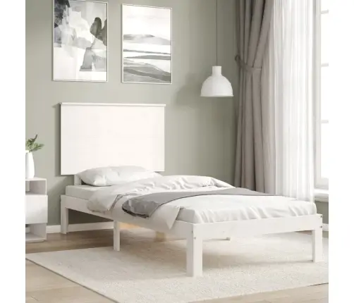 Voodi Ilma Madratsita, Valge, 100 X 200 cm Männipuit