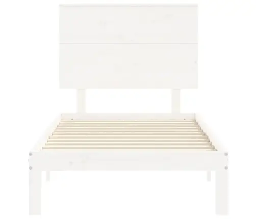 Voodi Ilma Madratsita, Valge, 100 X 200 cm Männipuit